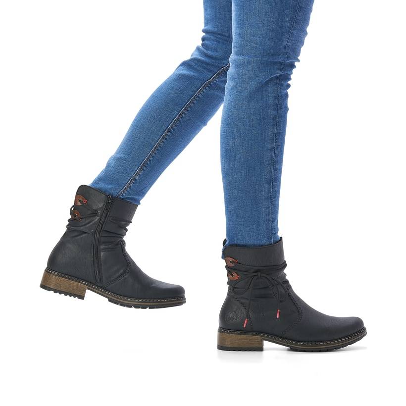Rieker Artikelnummer Z68M1-01 Rieker Damen Kurzstiefel mattschwarz Angebote