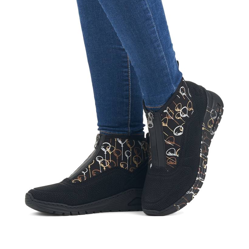 Rieker Artikelnummer M4953-00 Rieker Damen Sneaker High urbanschwarz Kostenloser Versand