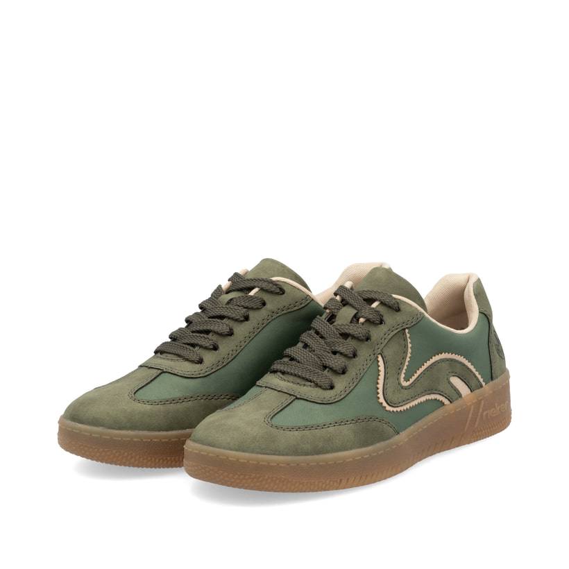 Rieker Artikelnummer M5512-54 Rieker Damen Sneaker Low kaktusgrün Limitierter Zeitrabatt