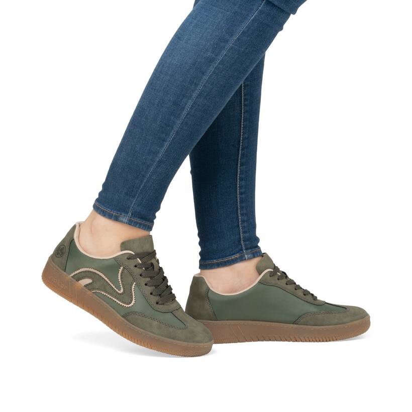 Rieker Artikelnummer M5512-54 Rieker Damen Sneaker Low kaktusgrün Limitierter Zeitrabatt