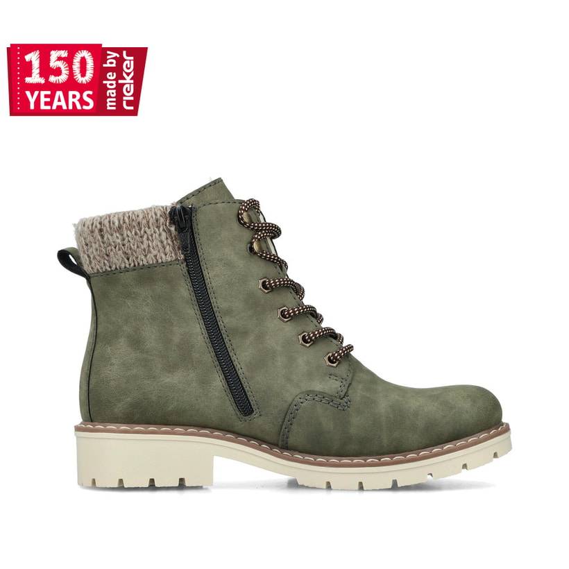 Rieker Artikelnummer Y9118-54 Rieker Damen Schnürstiefel kaktusgrün Fabrikpreis