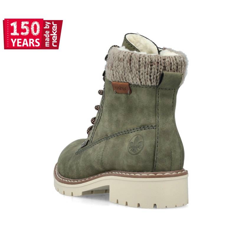 Rieker Artikelnummer Y9118-54 Rieker Damen Schnürstiefel kaktusgrün Fabrikpreis