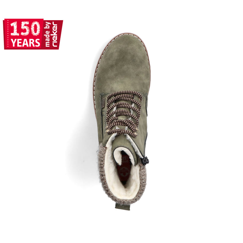 Rieker Artikelnummer Y9118-54 Rieker Damen Schnürstiefel kaktusgrün Fabrikpreis
