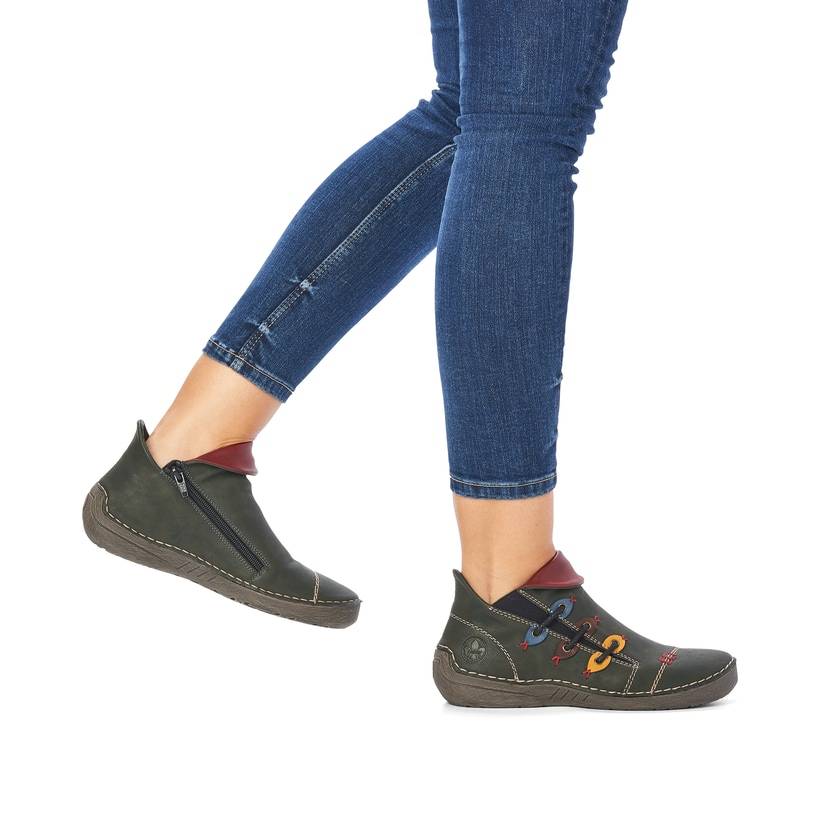 Rieker Artikelnummer 72581-54 Rieker Damen Slipper olivgrün Rabatt