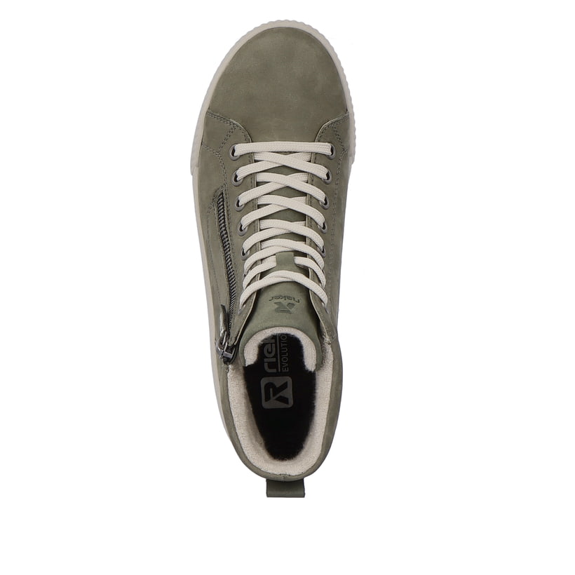 Rieker Artikelnummer W0164-54 Rieker Damen Sneaker High schilfgrün Großer Ausverkauf