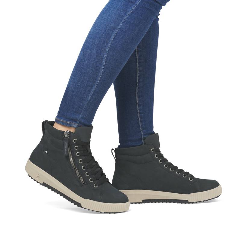 Rieker Artikelnummer W0164-14 Rieker Damen Sneaker High graublau Begrenztes Angebot
