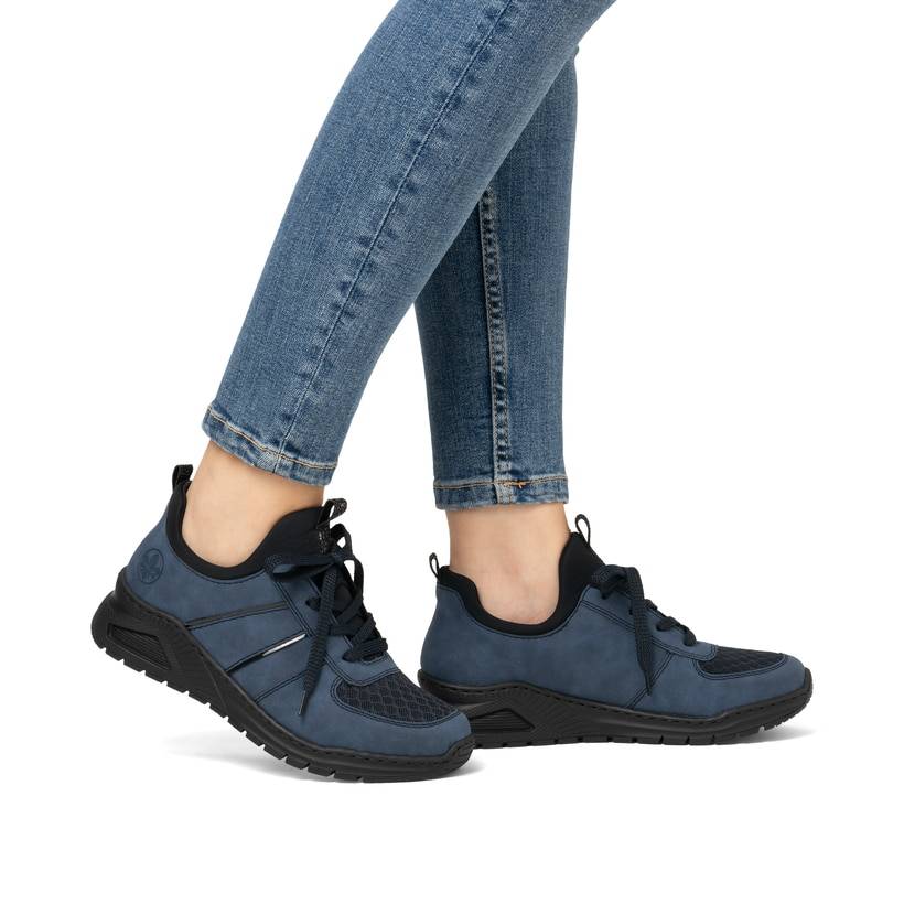 Rieker Artikelnummer M4970-14 Rieker Damen Slipper pazifikblau Online Shopping