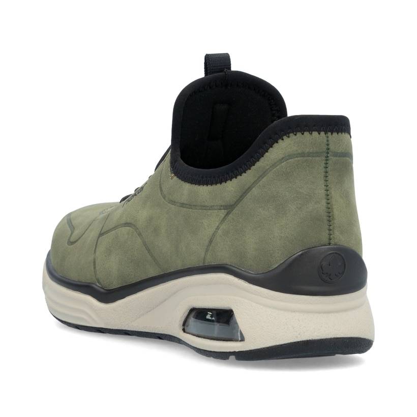 Rieker Artikelnummer M5651-54 Rieker Damen Slipper khaki-schwarz Weihnachtsangebot