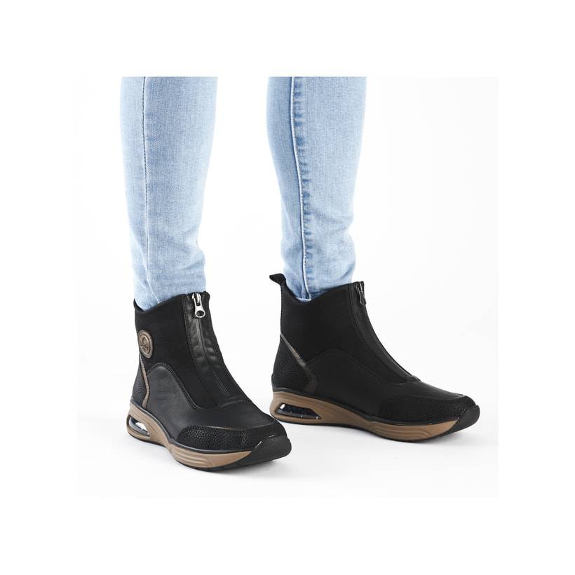 Rieker Artikelnummer M5656-00 Rieker Damen Stiefeletten stahlschwarz Osterangebot