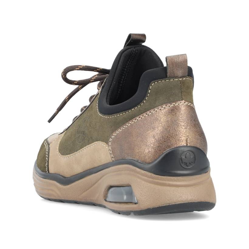 Rieker Artikelnummer M5660-64 Rieker Damen Slipper grünbraun Jubiläumsangebot