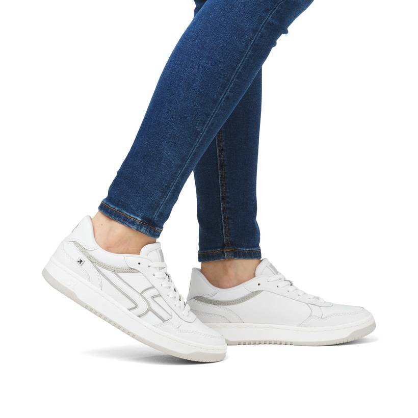 Rieker Artikelnummer W1900-80 Rieker Damen Sneaker Low frostweiß-grau Top Angebot