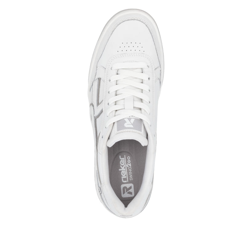 Rieker Artikelnummer W1900-80 Rieker Damen Sneaker Low frostweiß-grau Top Angebot