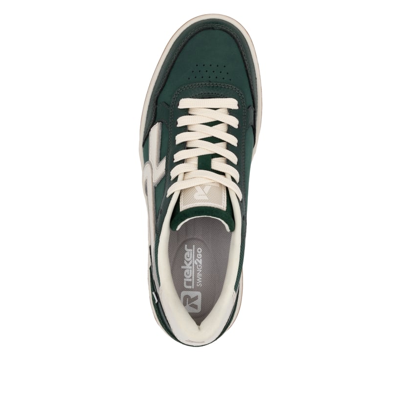 Rieker Artikelnummer W1900-54 Rieker Damen Sneaker Low waldgrün-weiß Neueste Mode