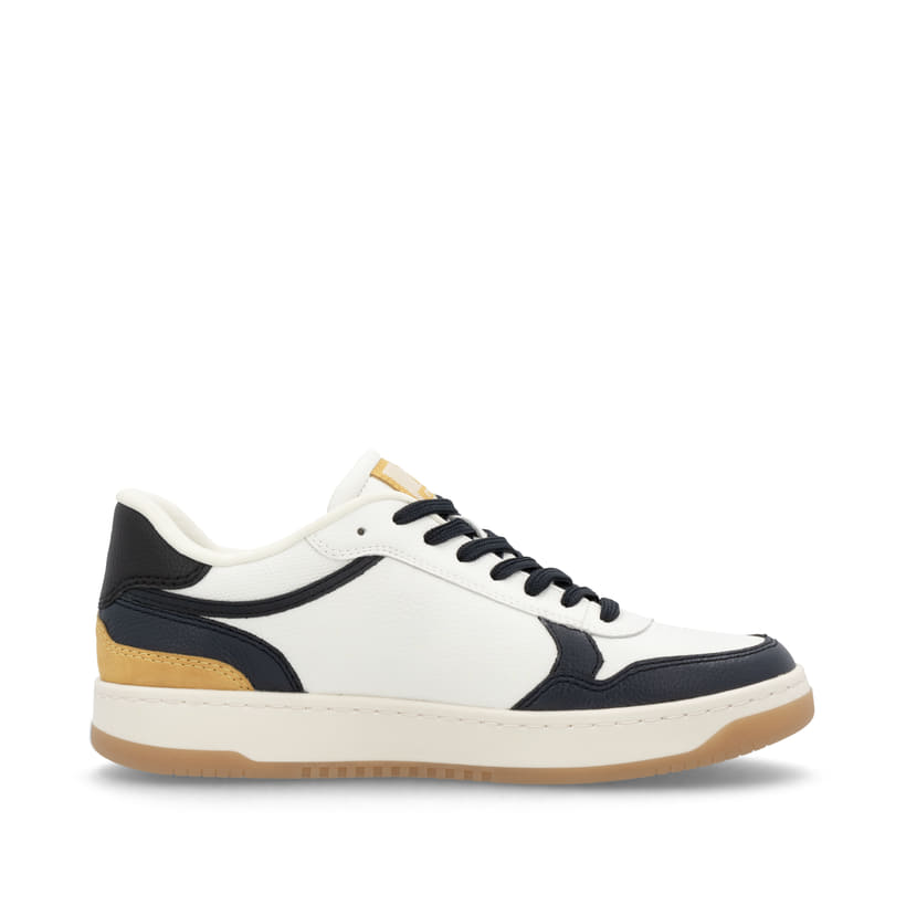 Rieker Artikelnummer U1900-81 Rieker Herren Sneaker Low cremeweiß-schwarz Bestseller