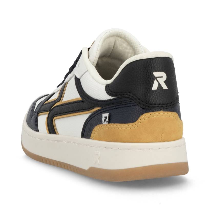 Rieker Artikelnummer U1900-81 Rieker Herren Sneaker Low cremeweiß-schwarz Bestseller