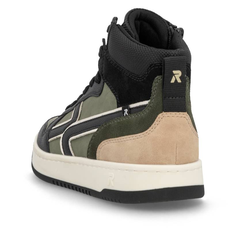 Rieker Artikelnummer U1970-01 Rieker Herren Sneaker High khaki-schwarz Saisonale Angebote
