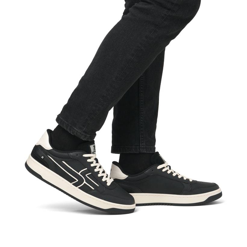 Rieker Artikelnummer U1900-00 Rieker Herren Sneaker Low urbanschwarz-weiß Sonderangebote