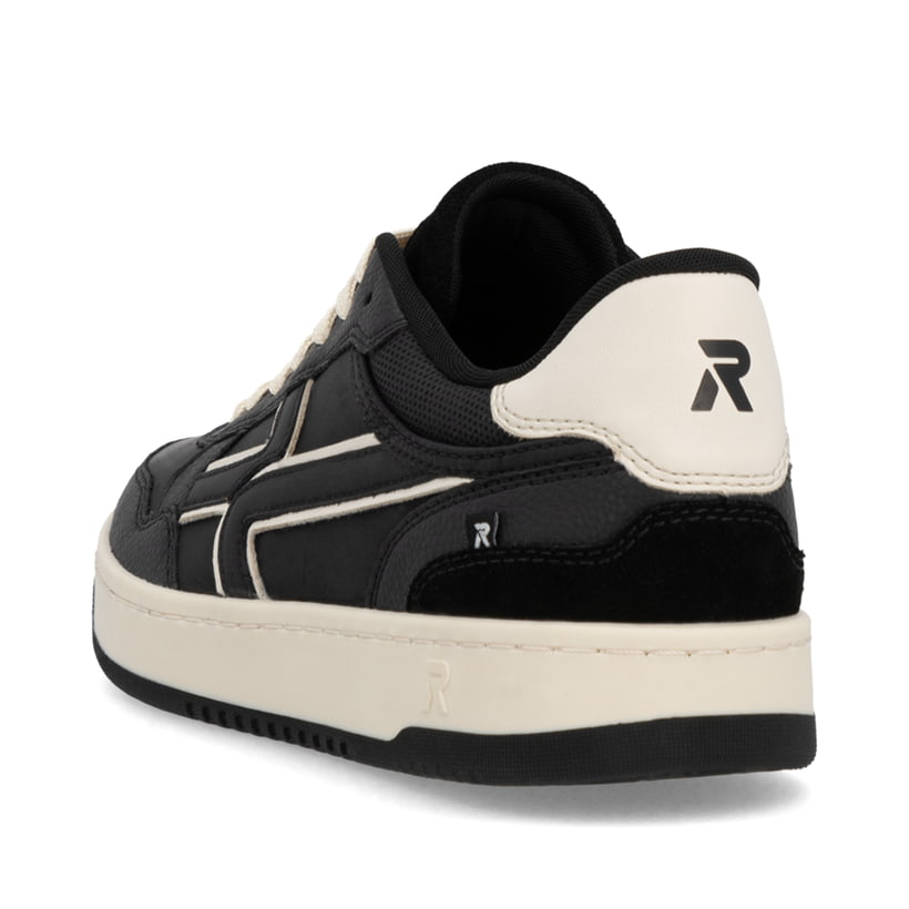 Rieker Artikelnummer U1900-00 Rieker Herren Sneaker Low urbanschwarz-weiß Sonderangebote