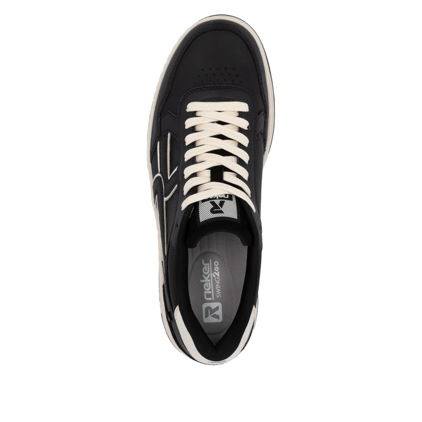 Rieker Artikelnummer U1900-00 Rieker Herren Sneaker Low urbanschwarz-weiß Sonderangebote