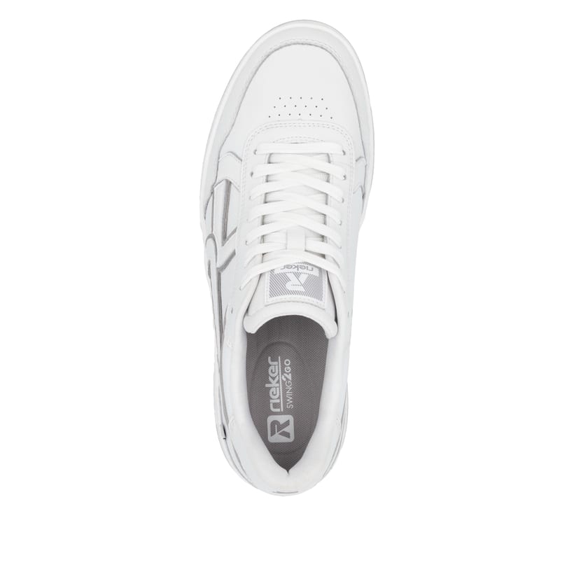 Rieker Artikelnummer U1900-80 Rieker Herren Sneaker Low frostweiß-grau Super Sparpreis