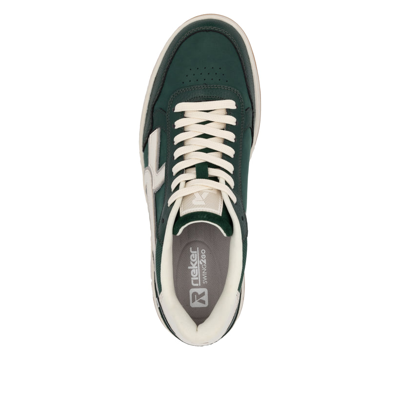 Rieker Artikelnummer U1900-54 Rieker Herren Sneaker Low waldgrün-weiß Begrenzte Freigabe