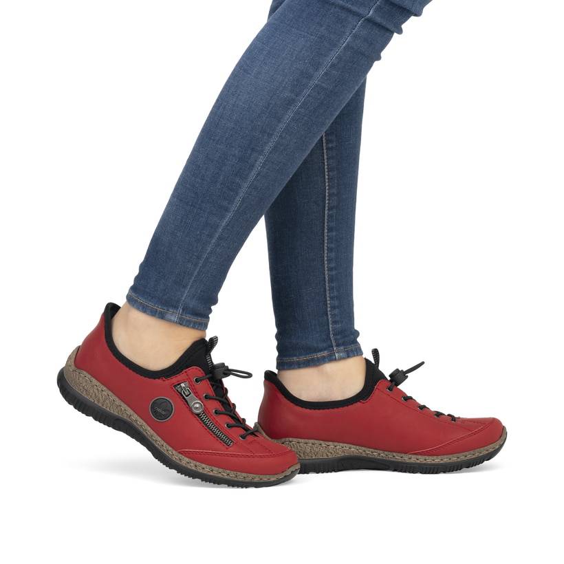 Rieker Artikelnummer N3267-33 Rieker Damen Slipper erdbeerrot Bis zu 50% Rabatt