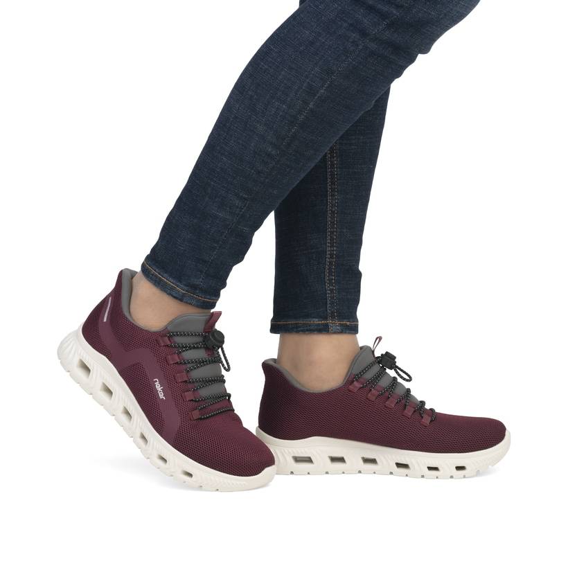 Rieker Artikelnummer M6066-30 Rieker Damen Slipper weinrot Bis zu 65% Rabatt