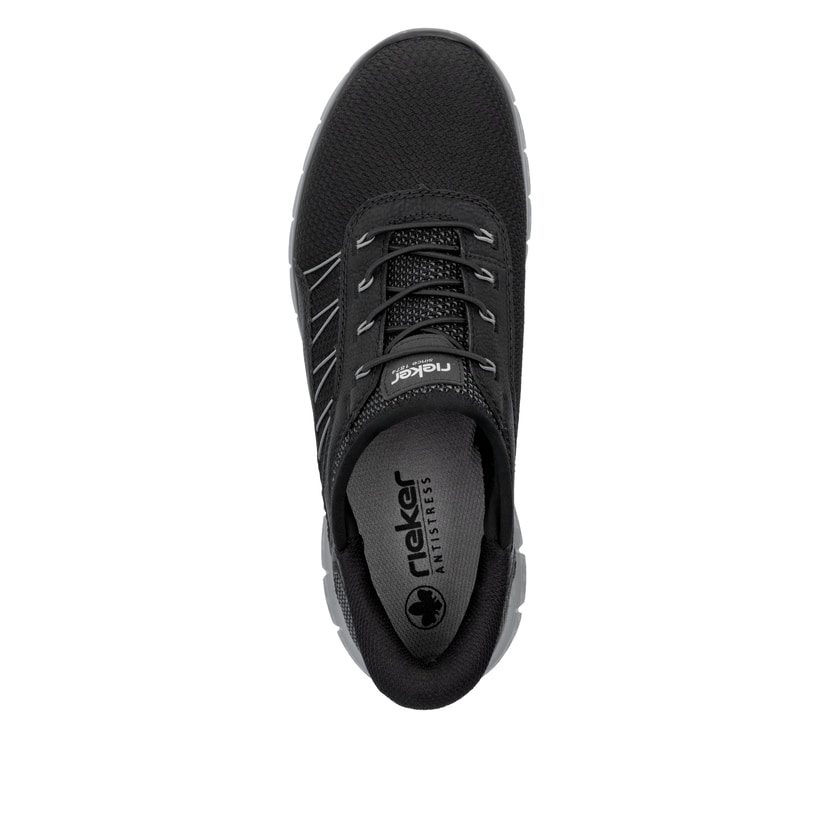 Rieker Artikelnummer B6656-00 Rieker Herren Slipper asphaltschwarz Sonderangebot der Fabrik