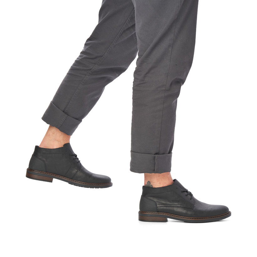 Rieker Artikelnummer 17604-00 Rieker Herren Schnürschuhe tiefschwarz Black Friday Preise