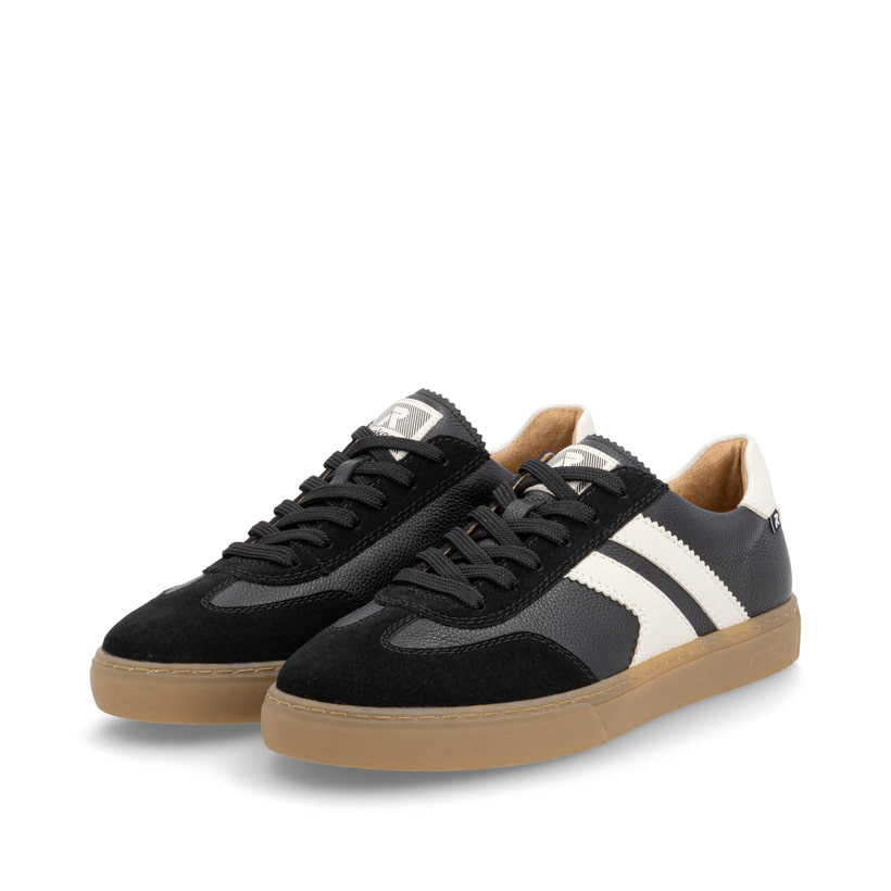 Rieker Artikelnummer U0707-00 Rieker Herren Sneaker Low carbonschwarz-weiß Outlet