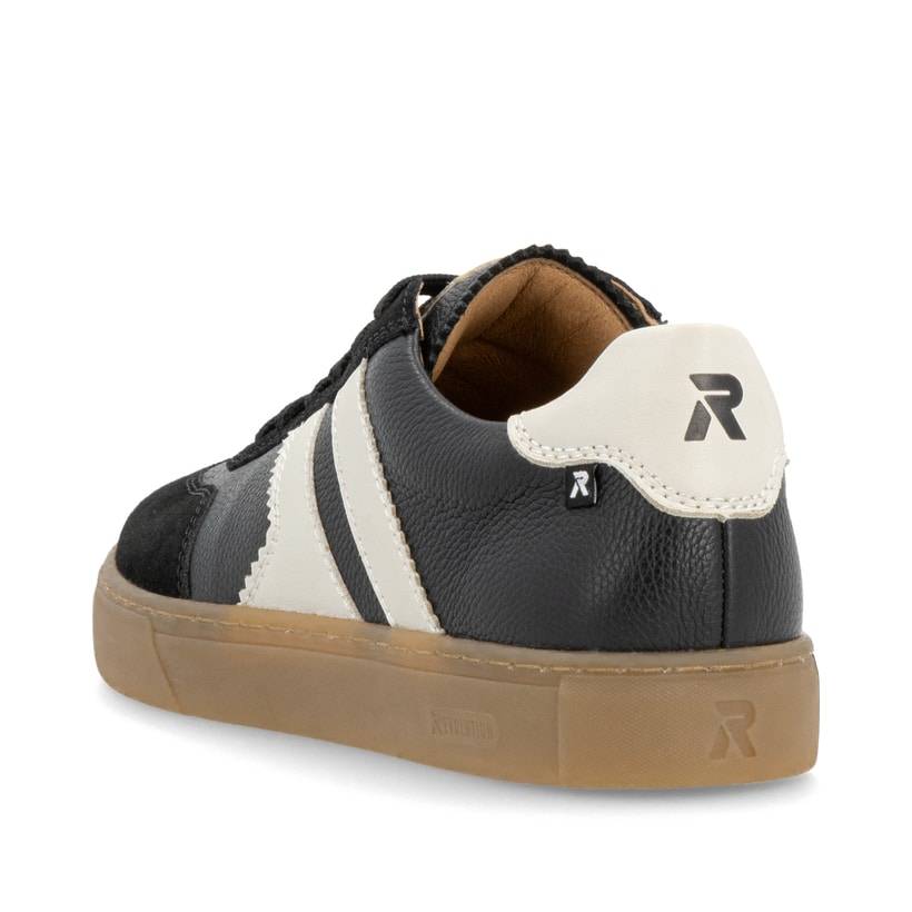 Rieker Artikelnummer U0707-00 Rieker Herren Sneaker Low carbonschwarz-weiß Outlet