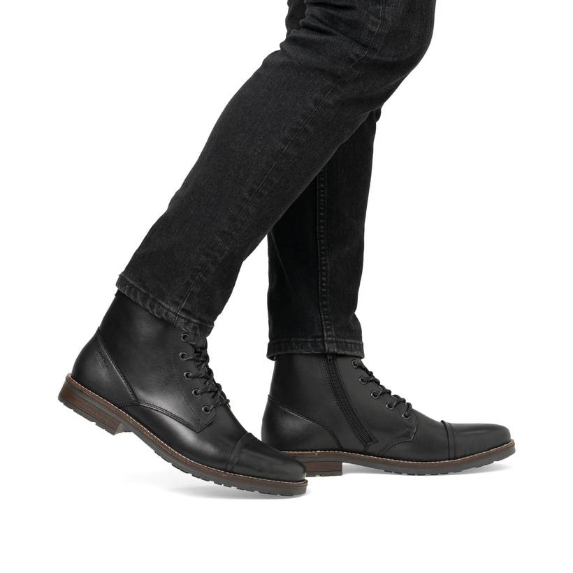 Rieker Artikelnummer 33205-00 Rieker Herren Schnürstiefel graphitschwarz Schlussverkauf