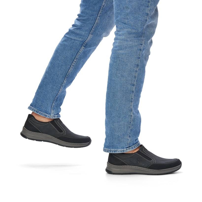 Rieker Artikelnummer 14362-00 Rieker Herren Slipper asphaltschwarz Kostenloser Versand
