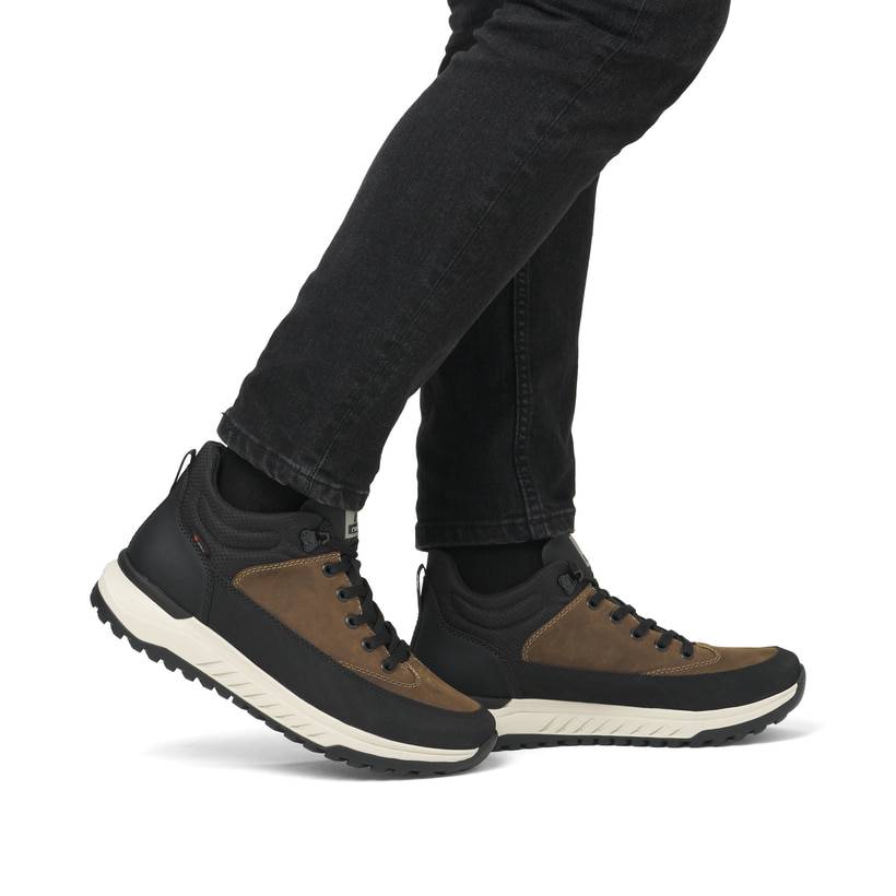 Rieker Artikelnummer U0173-22 Rieker Herren Schnürstiefel nougatbraun-schwarz Fabrik Onlineshop