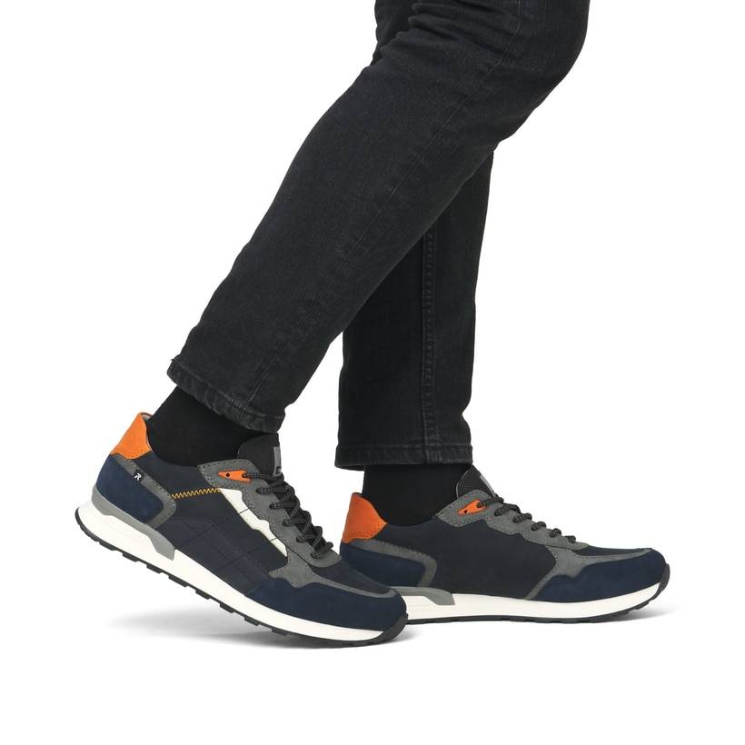 Rieker Artikelnummer U0308-14 Rieker Herren Sneaker Low dunkelblau-grau Rabatt