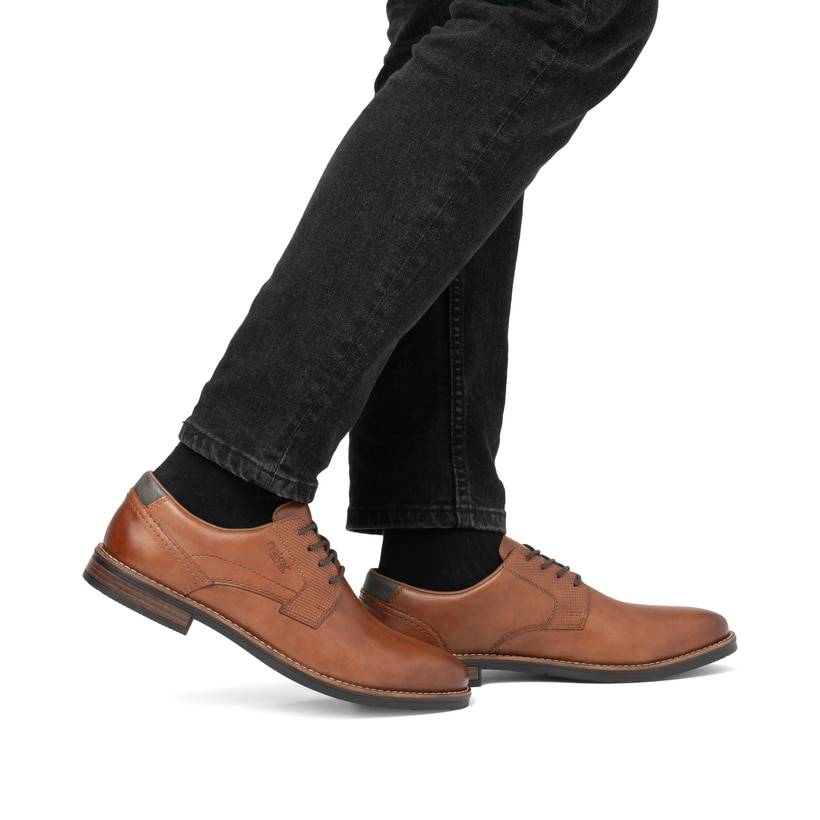 Rieker Artikelnummer 13523-24 Rieker Herren Schnürschuhe karamellbraun Großer Ausverkauf