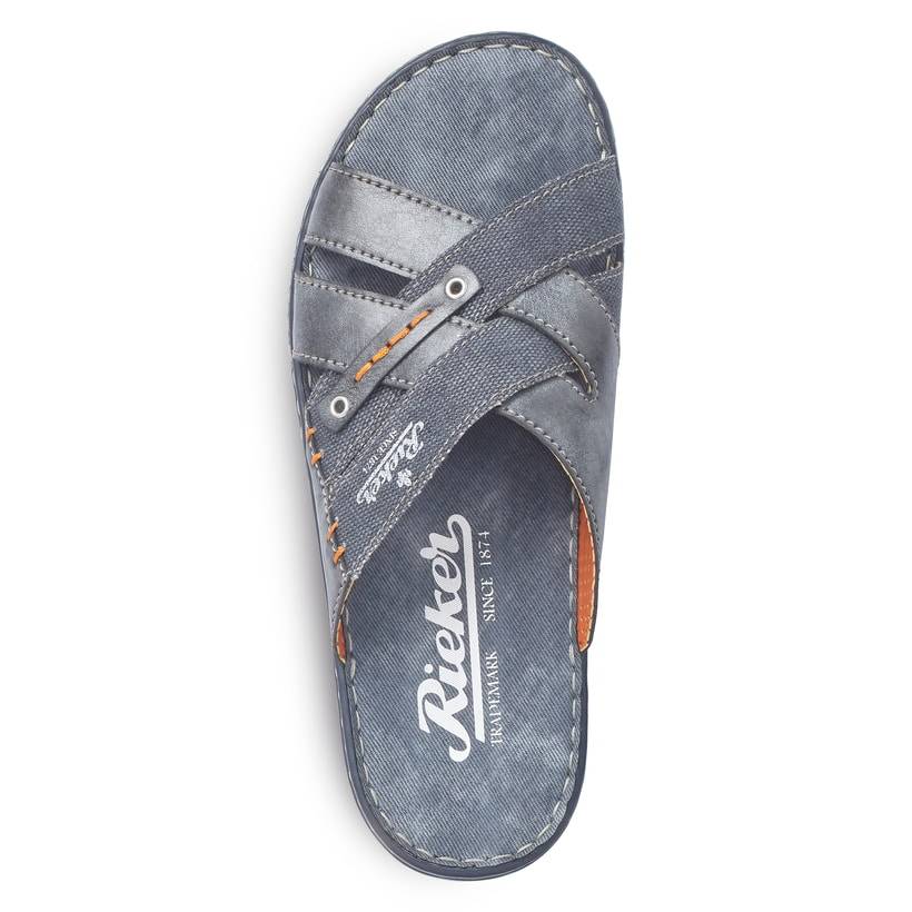 Rieker Artikelnummer 21599-14 Rieker Herren Pantoletten meeresblau Online Shopping