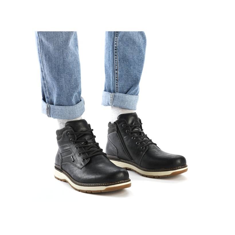 Rieker Artikelnummer 39450-00 Rieker Herren Schnürstiefel urbanschwarz Vatertagsangebot