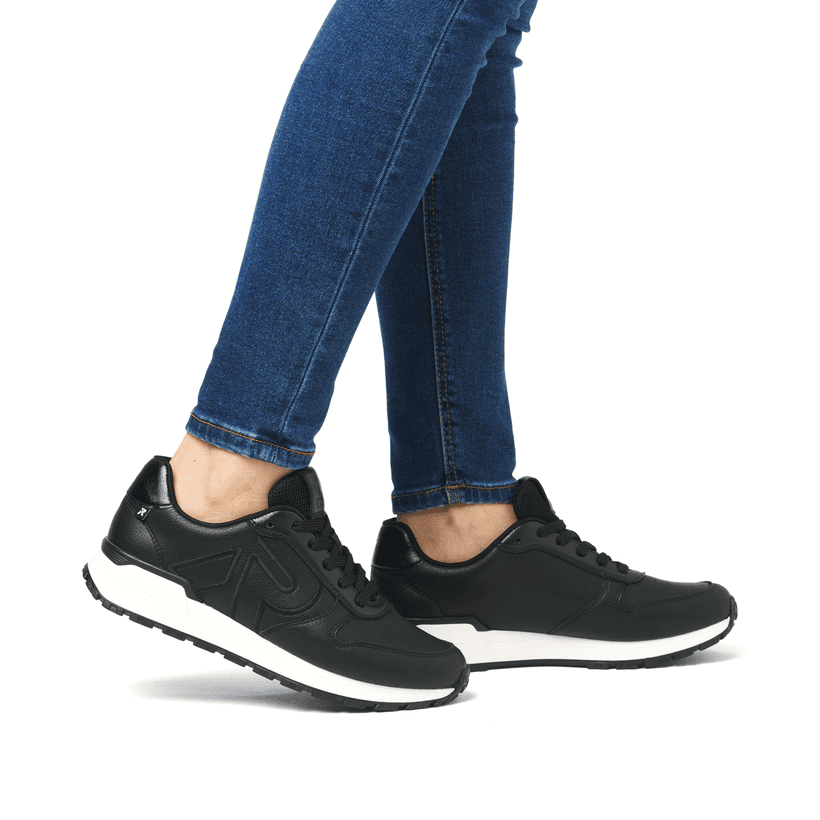 Rieker Artikelnummer W0606-00 Rieker Damen Sneaker Low mattschwarz Heißer Verkauf
