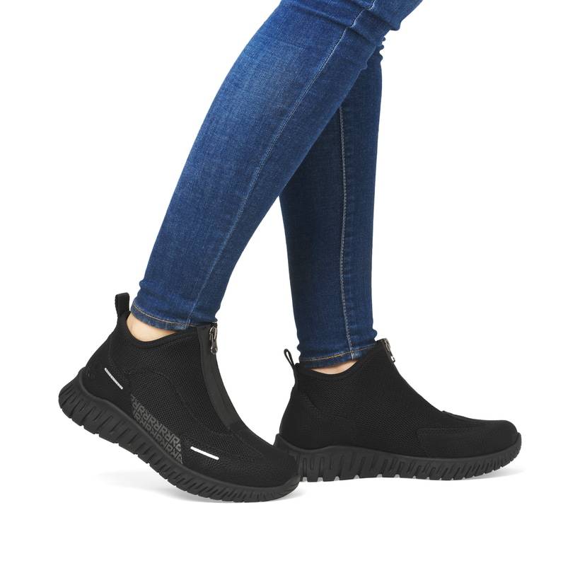 Rieker Artikelnummer M5351-00 Rieker Damen Slipper tiefschwarz Online Outlet