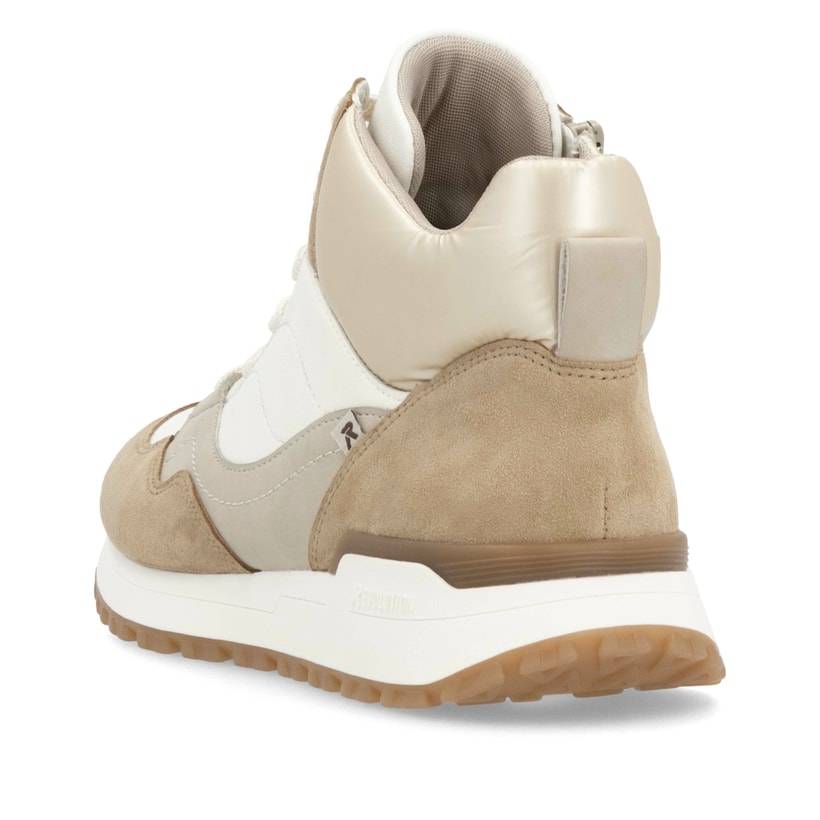 Rieker Artikelnummer W0672-80 Rieker Damen Sneaker High weiß-beige Große Rabatte