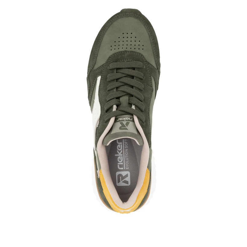 Rieker Artikelnummer W0607-54 Rieker Damen Sneaker Low khaki-cremeweiß Neuheiten