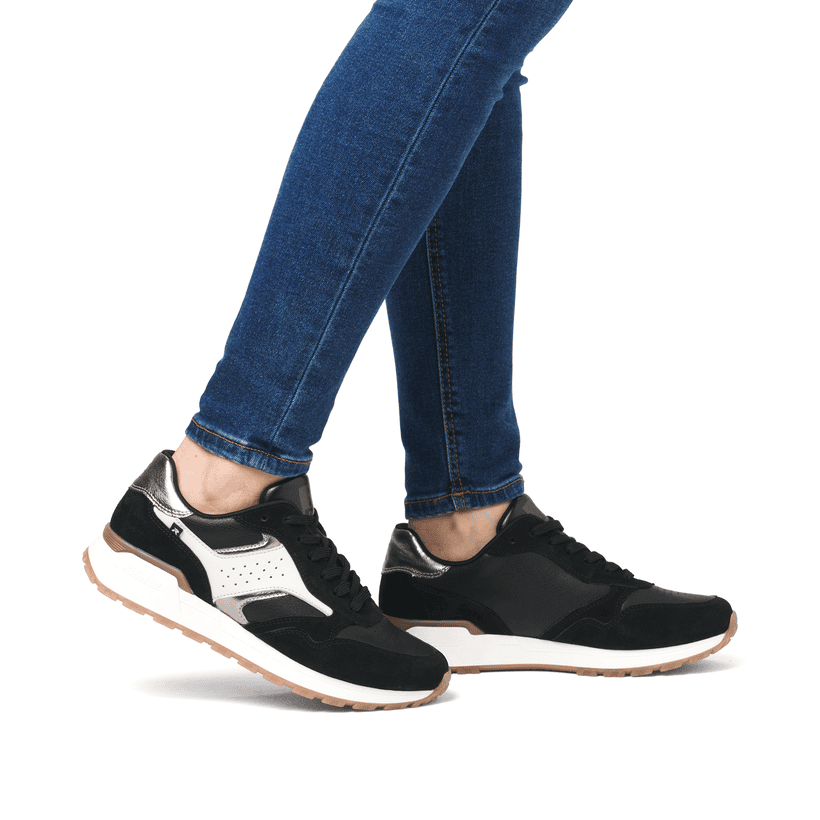 Rieker Artikelnummer W0607-00 Rieker Damen Sneaker Low urbanschwarz-cremeweiß Saisonale Angebote
