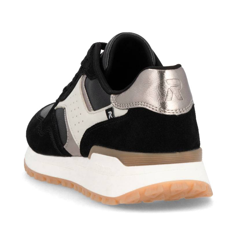 Rieker Artikelnummer W0607-00 Rieker Damen Sneaker Low urbanschwarz-cremeweiß Saisonale Angebote