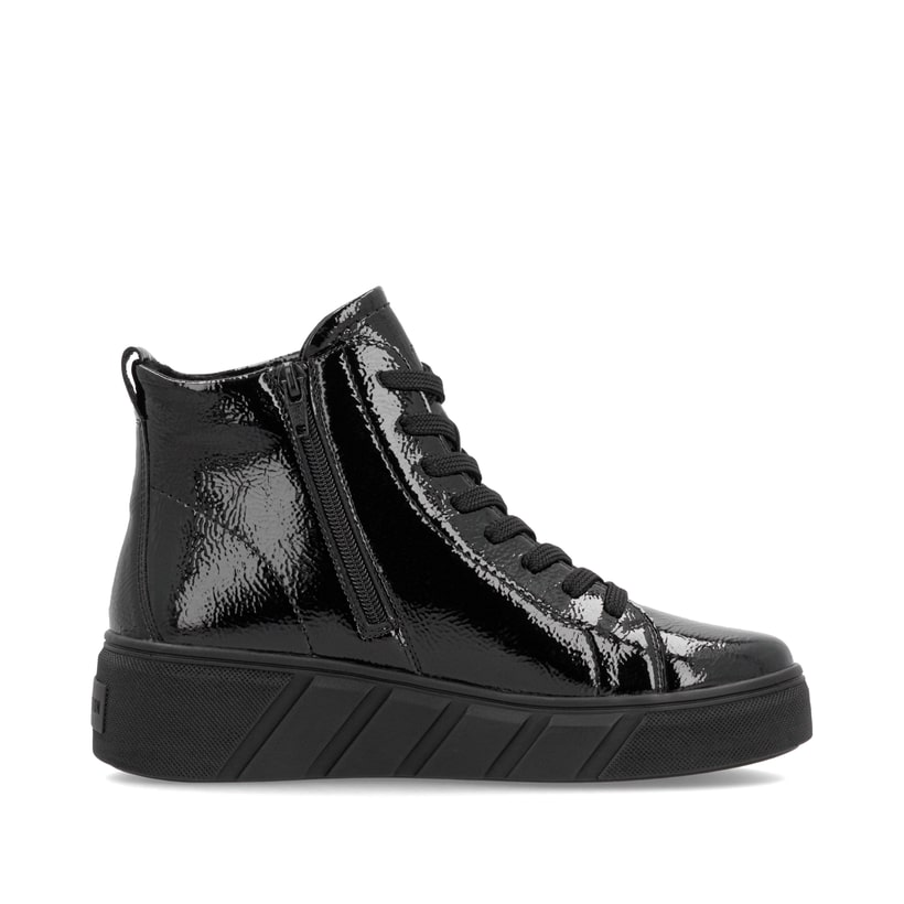 Rieker Artikelnummer W0561-01 Rieker Damen Sneaker High glanzschwarz Kauf eins, bekomm eins gratis