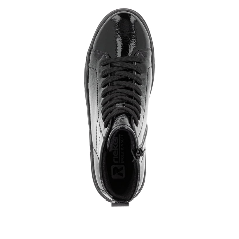 Rieker Artikelnummer W0561-01 Rieker Damen Sneaker High glanzschwarz Kauf eins, bekomm eins gratis