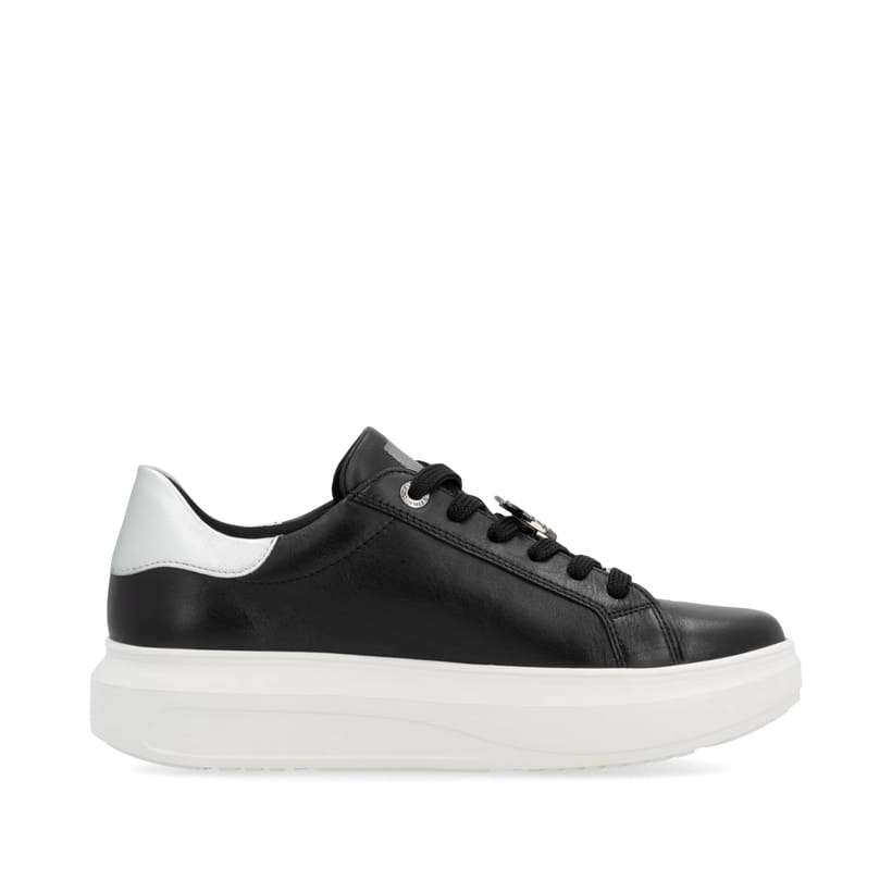 Rieker Artikelnummer W1202-00 Rieker Damen Sneaker Low mattschwarz-silber Riesige Ersparnisse