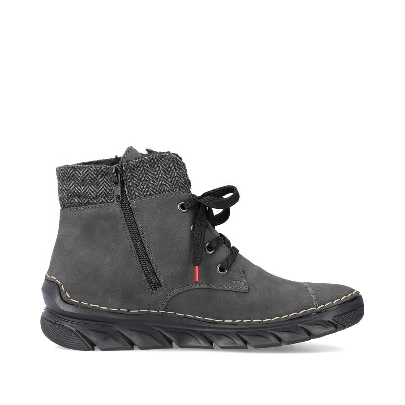 Rieker Artikelnummer 55031-45 Rieker Damen Schnürstiefel anthrazit VIP-Rabatte