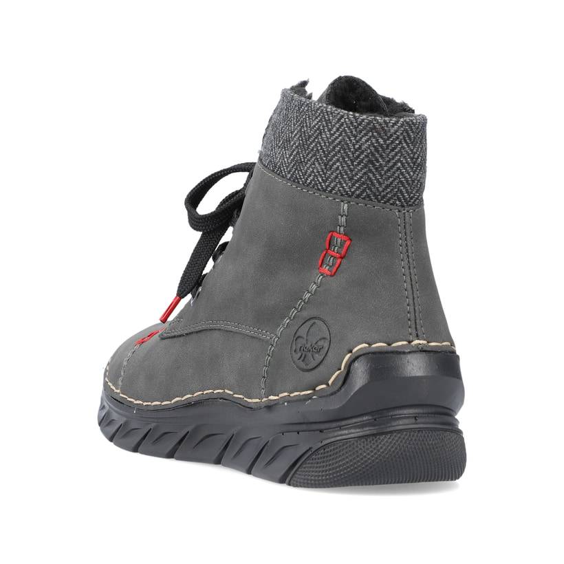 Rieker Artikelnummer 55031-45 Rieker Damen Schnürstiefel anthrazit VIP-Rabatte