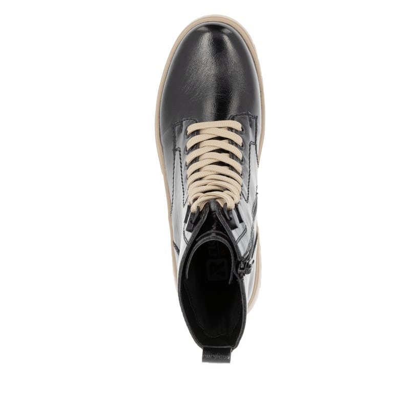 Rieker Artikelnummer W1870-00 Rieker Damen Schnürstiefel glanzschwarz Begrenzte Freigabe